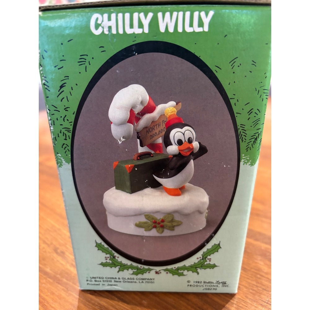 Vintage‎ 1982 Chilly Willy Walter Lantz Porcelain Musical Winter Wonderland UCGC